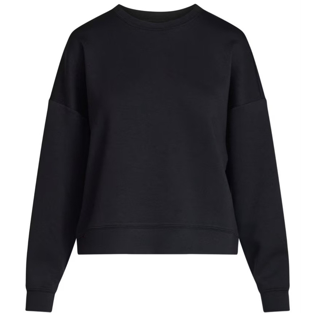 Avia Seamed Scuba Pullover Sweatshirt Crew Color Black Size Large 12-14